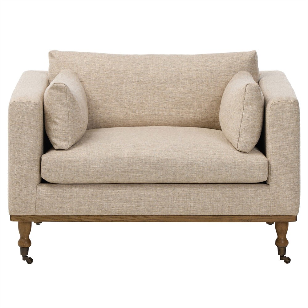 Harlin Updated Traditional Alcala Wheat Performance Chair and a Half|