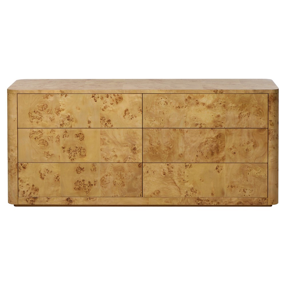 Mullins Modern Classic Natural Burl Double Dresser|