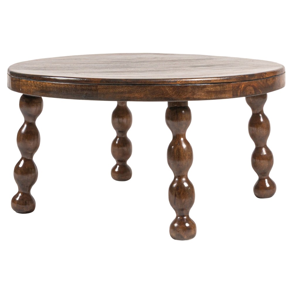 Imogen Modern Classic Brown Mango Wood Round Coffee Table 31