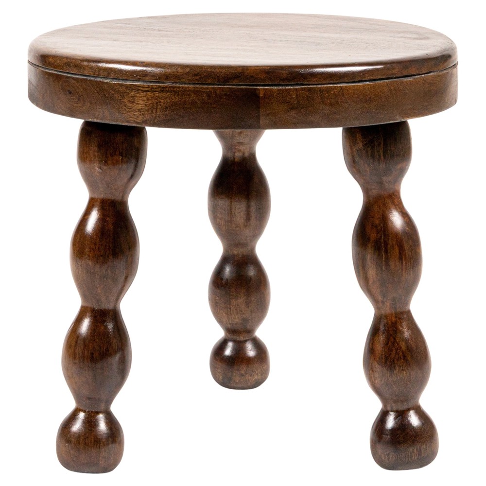 Raiden Modern Classic Brown Mango Wood Round End Table Standard