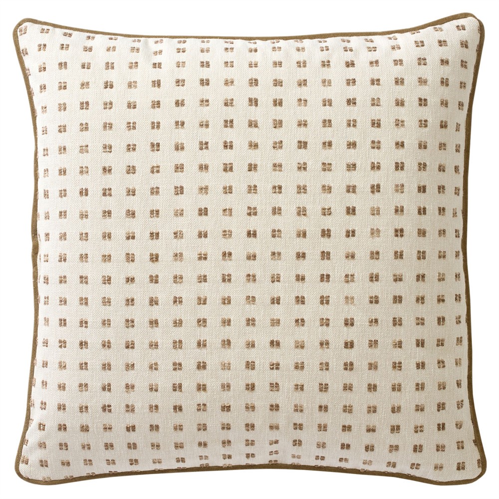 Thatcher Mushroom Embroidered Throw Pillow - 22x22|