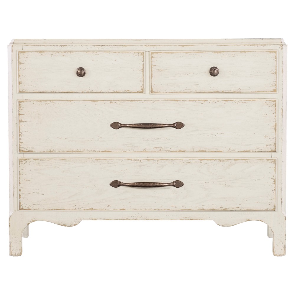 Asher French Country White Oak Wood Bachelor Chest|