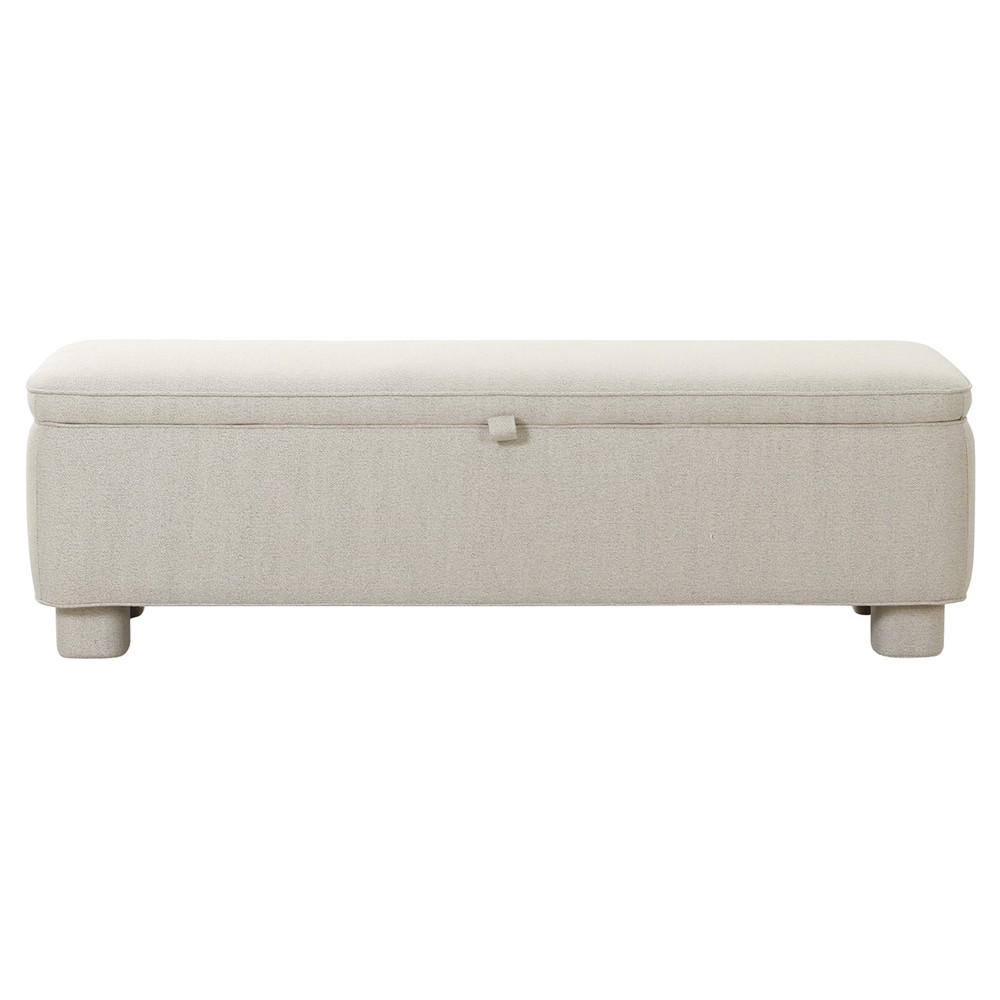 Sophie Modern Classic Light Grey Storage Bench|