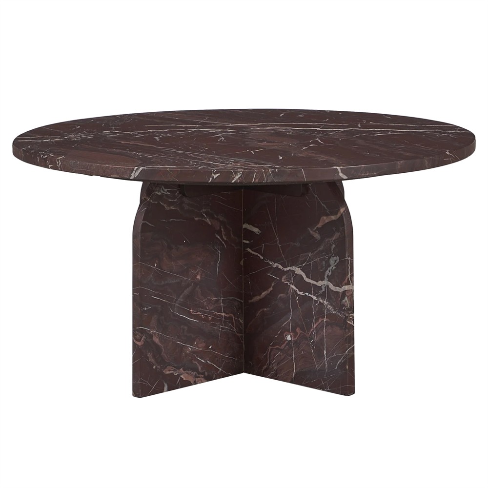 thumbnail image 2 of Coaster Edie Round Marble Top Accent Table – Merlot Finish 12x12x28 2 of 2