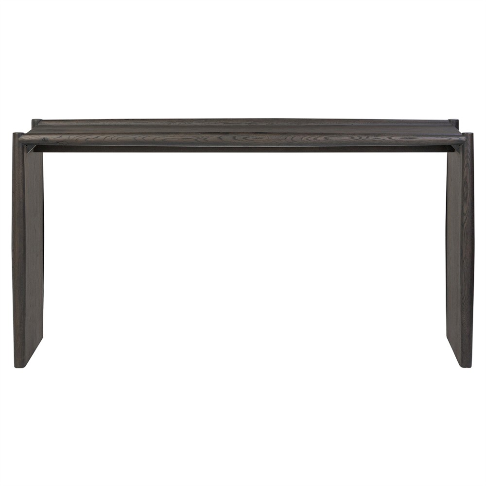 Genesis Rustic Lodge Smoked Black Oak Rectangular Console Table|