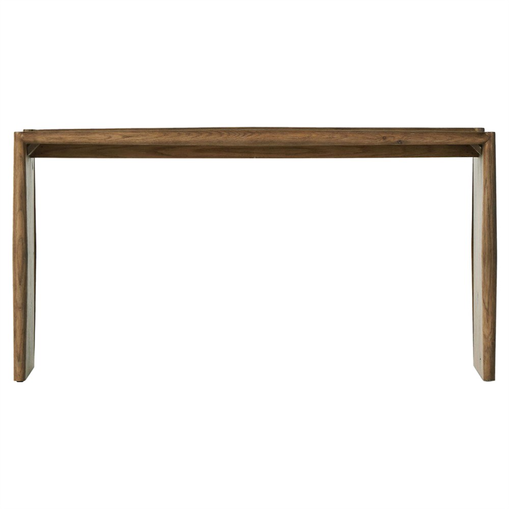 Genesis Rustic Lodge Weathered Brown Oak Rectangular Console Table|
