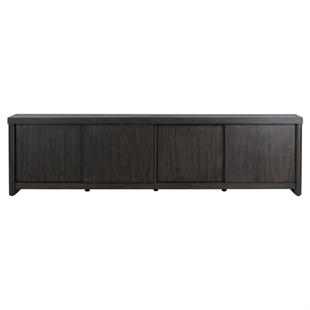 Laredo Modern Classic Smoked Black Oak Media Console - 95