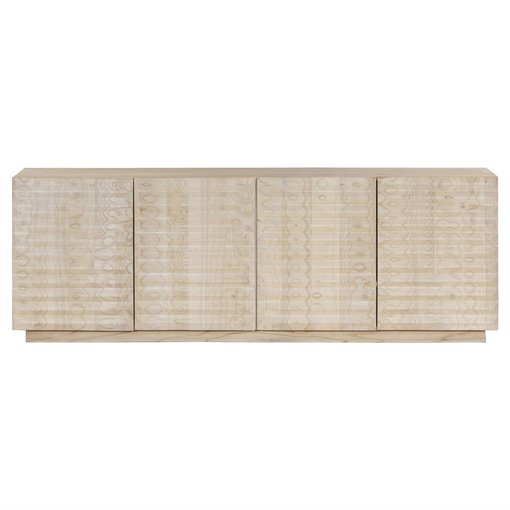 Tussac Coastal Beach Beige Wood Media Console - 78"|