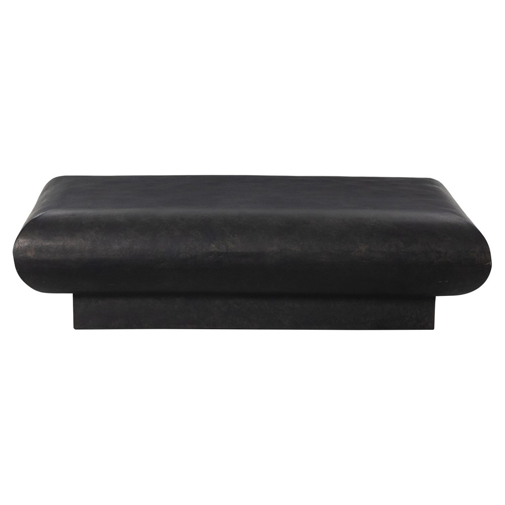 Jescha Modern Bronze Aluminum Rectangular Outdoor Coffee Table|