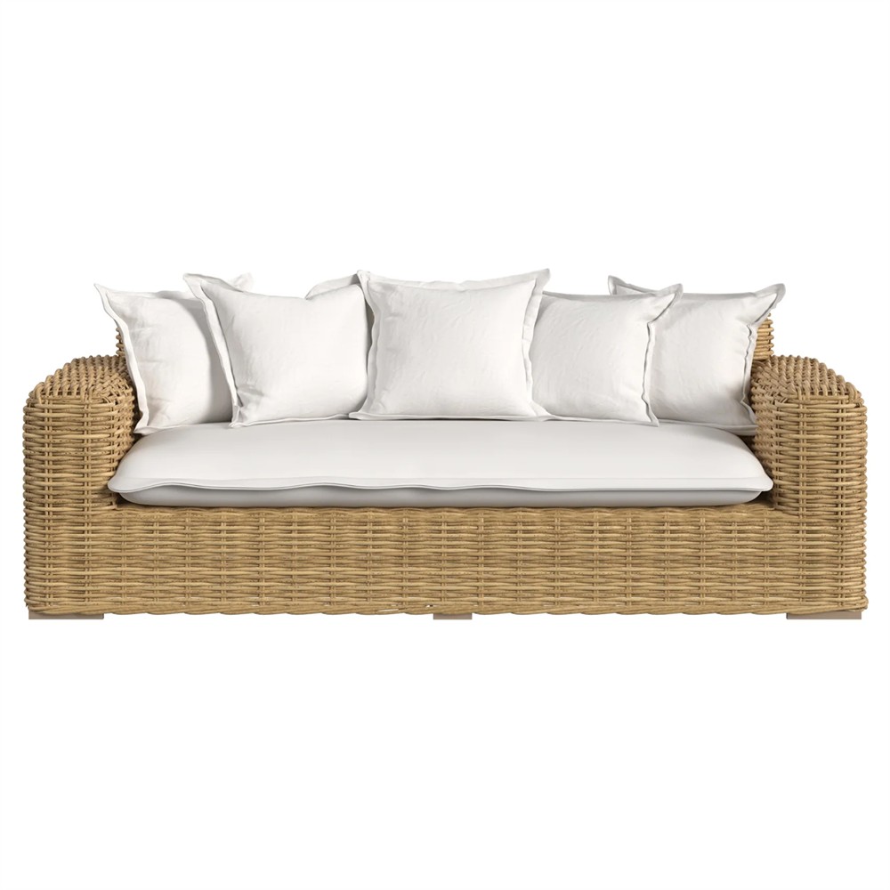 Astra Coastal Beach Soothe Pearl Sunbrella Woven Wicker Outdoor