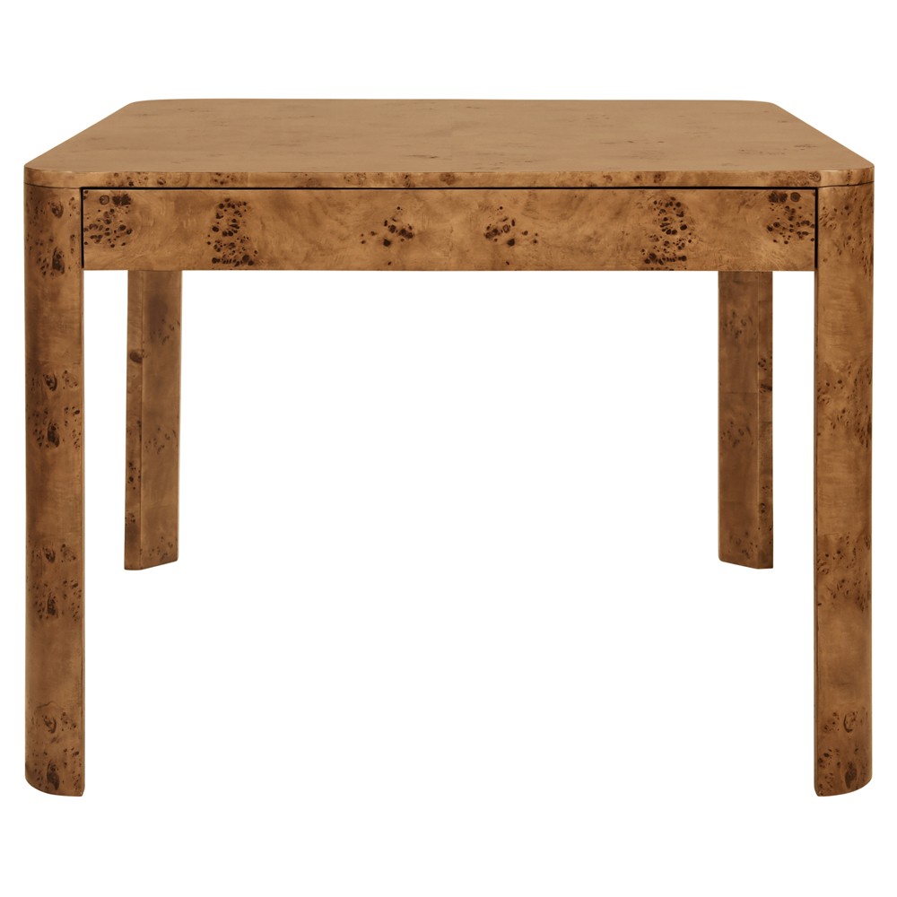 Worlds Away Jett Modern Classic Dark Brown Burl Game Table|