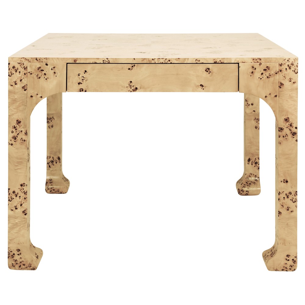 Worlds Away Kerry Modern Classic Brown Burl Game Table|