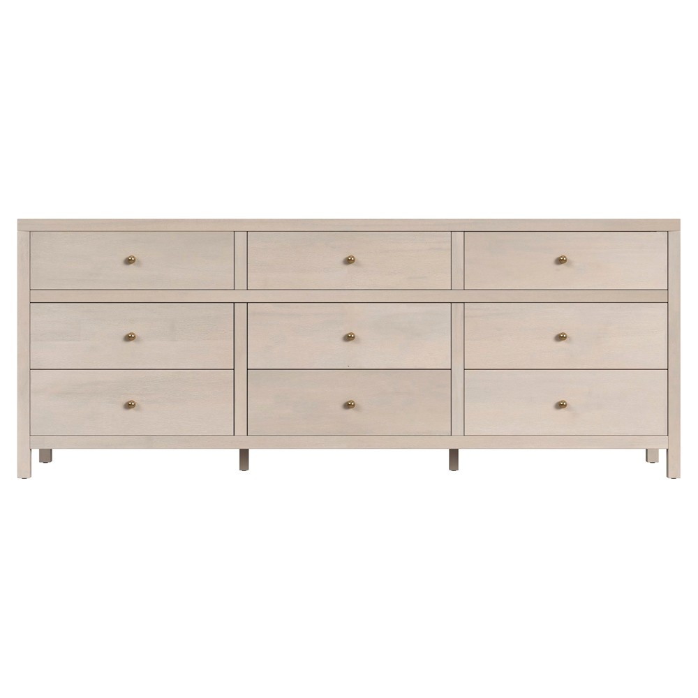 Shay Modern Classic Taupe Acacia Wood Dresser|