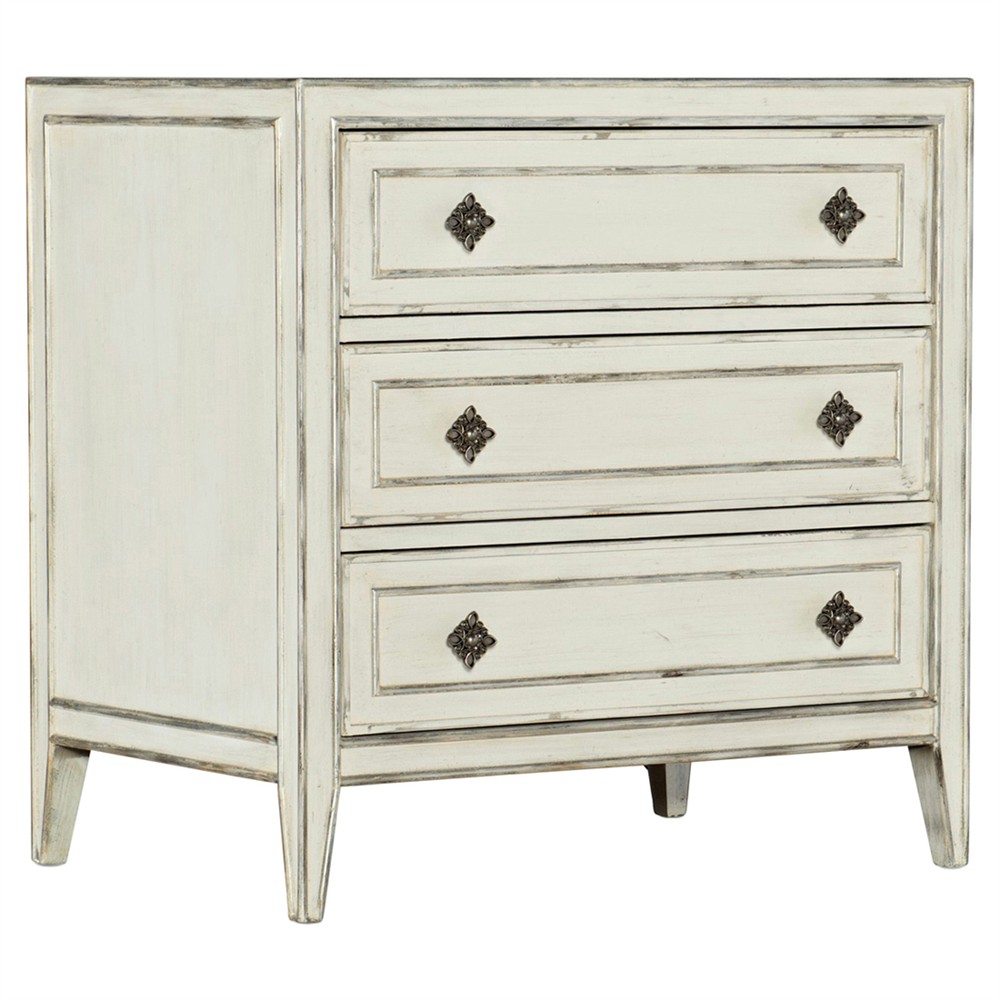 Stacey French Country White Oak Nightstand Wide (Over 29