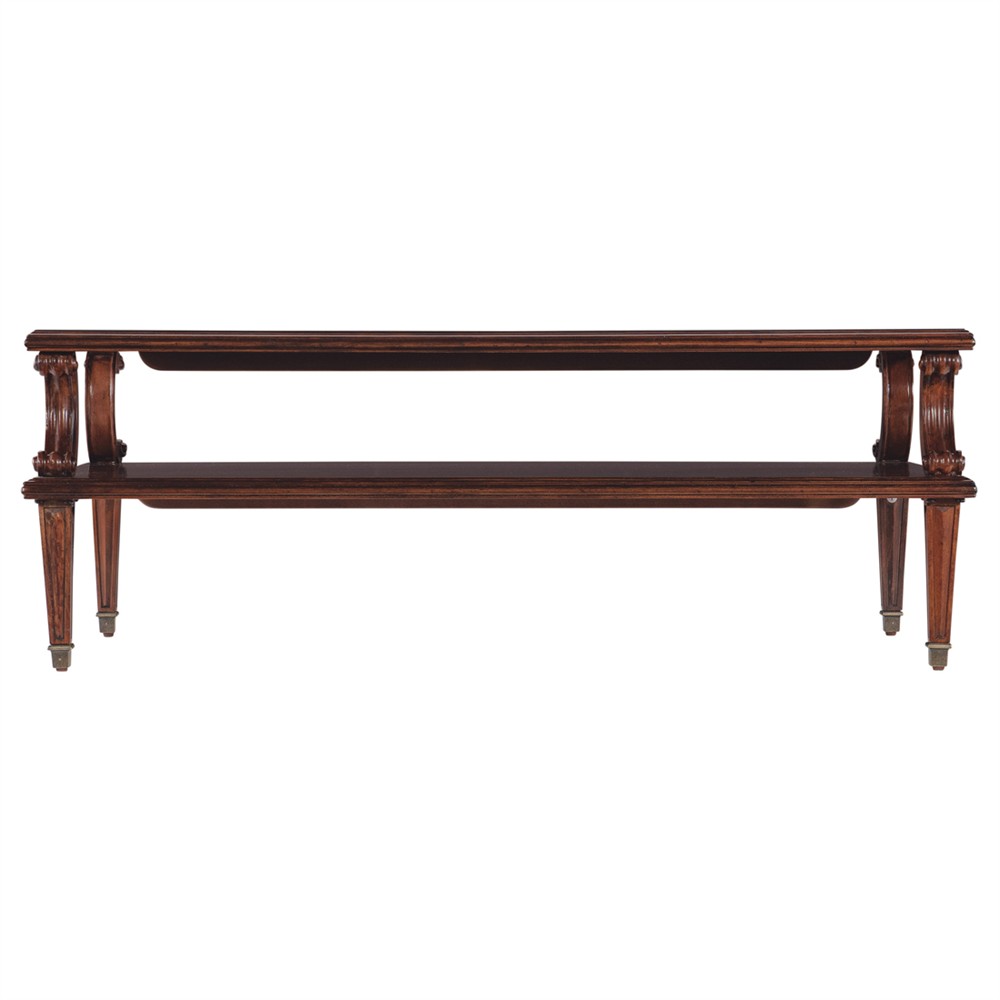 Harry Updated Traditional Cherry Wood Rectangular Coffee Table|