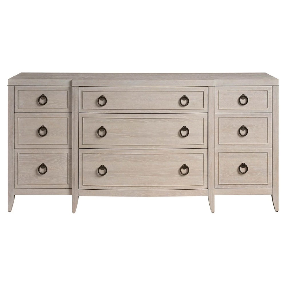 Adelina Modern Classic White Oak Triple Dresser|