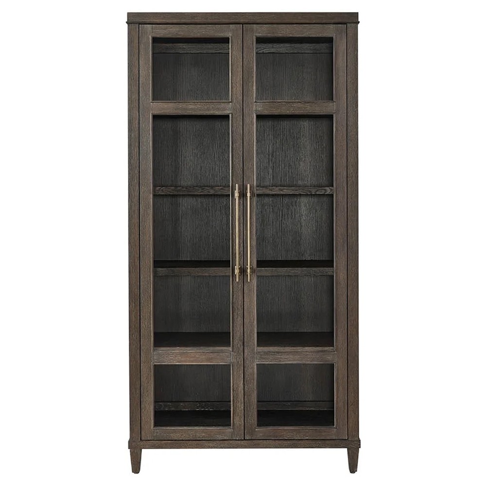 Shara Modern Classic Brown Oak Display Cabinet|