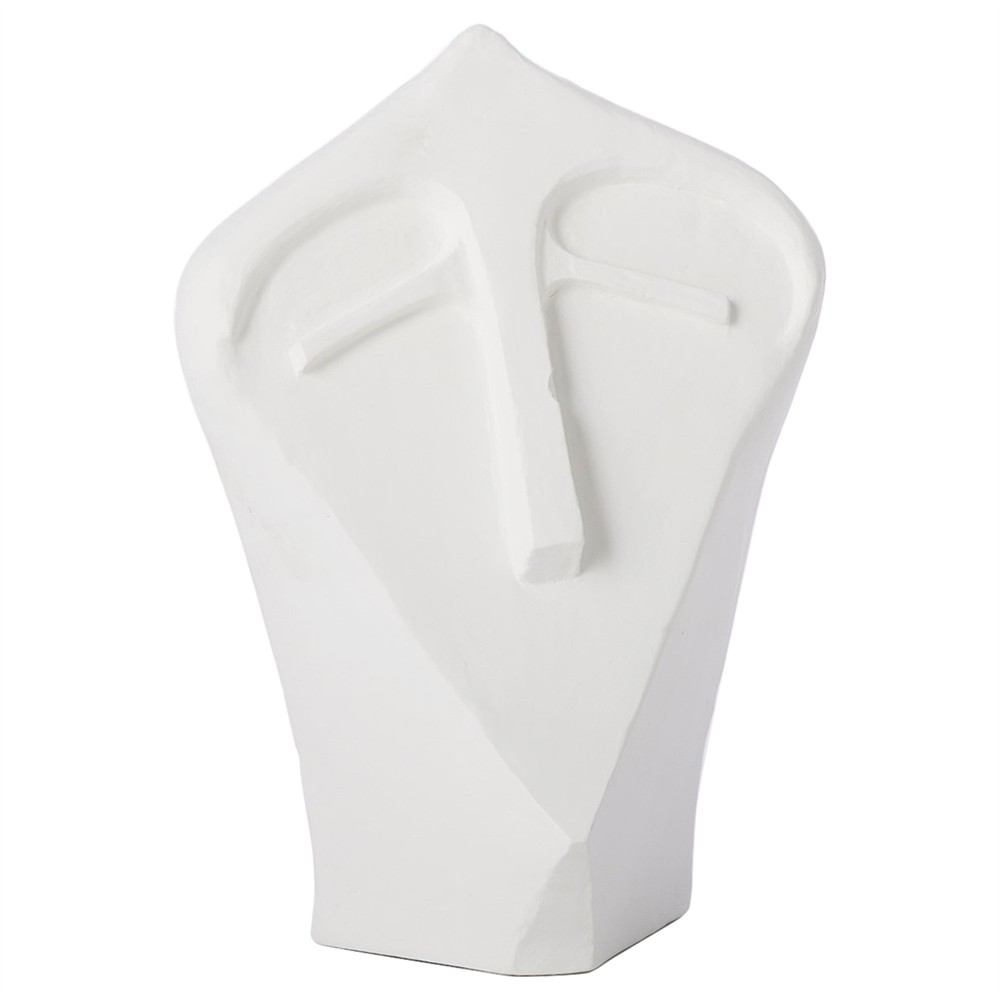Aivee French Country Matte White Plaster Humanity Sculpture|