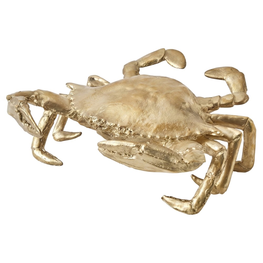 Araya Coastal Beach Brass Crab Figurine|
