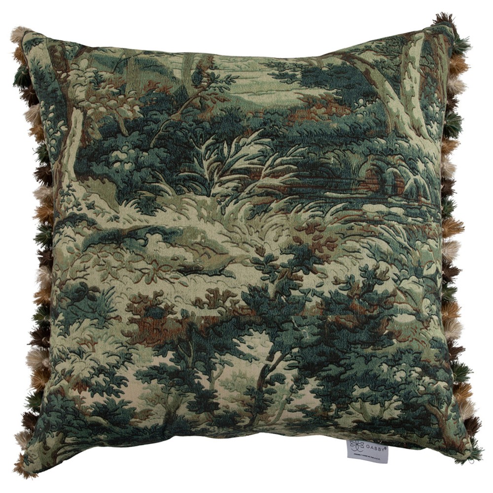 Meadowland Updated Traditional Spruce Green Throw Pillow - 20x20|