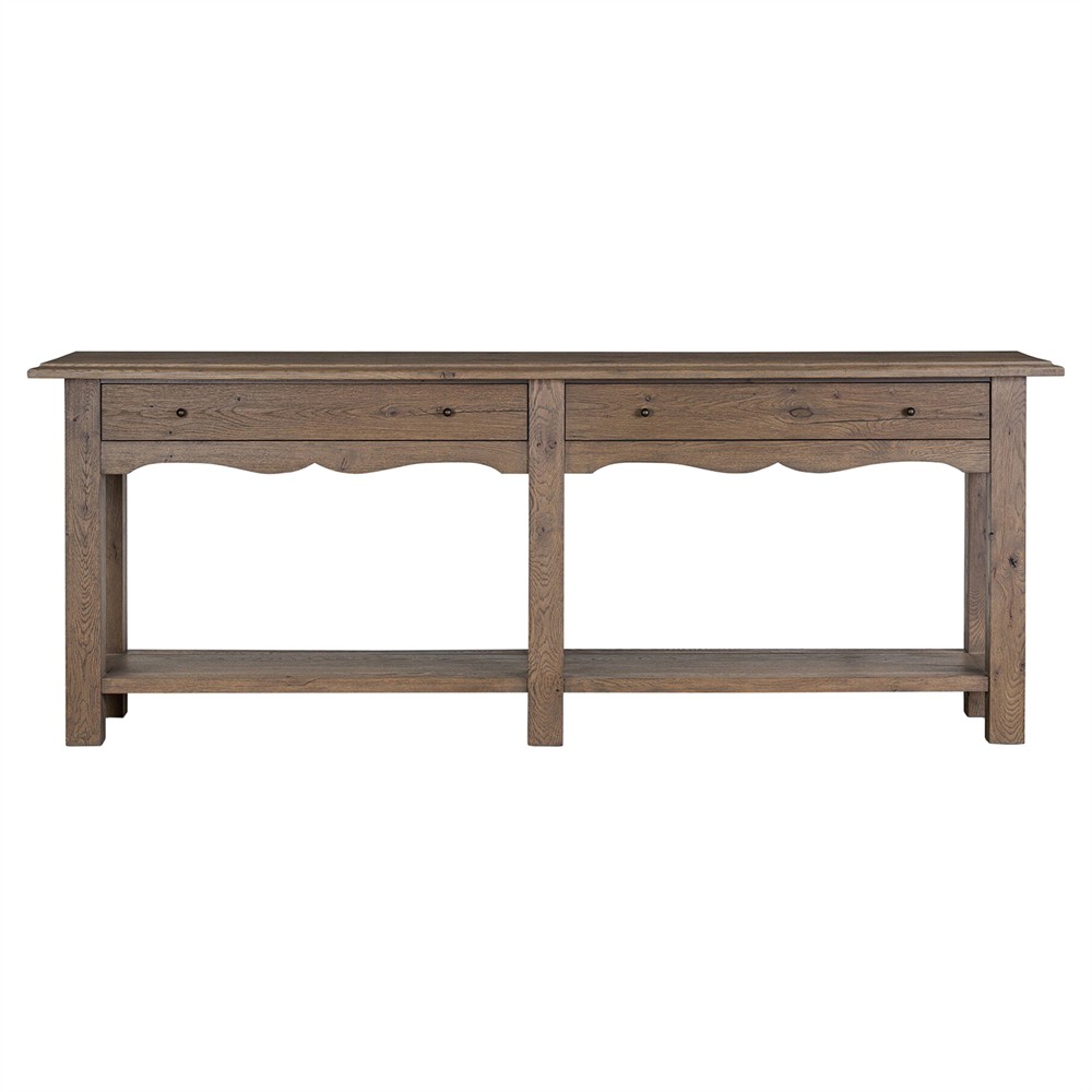 Bayla Weathered Oak Console Table Extra Long (over 75