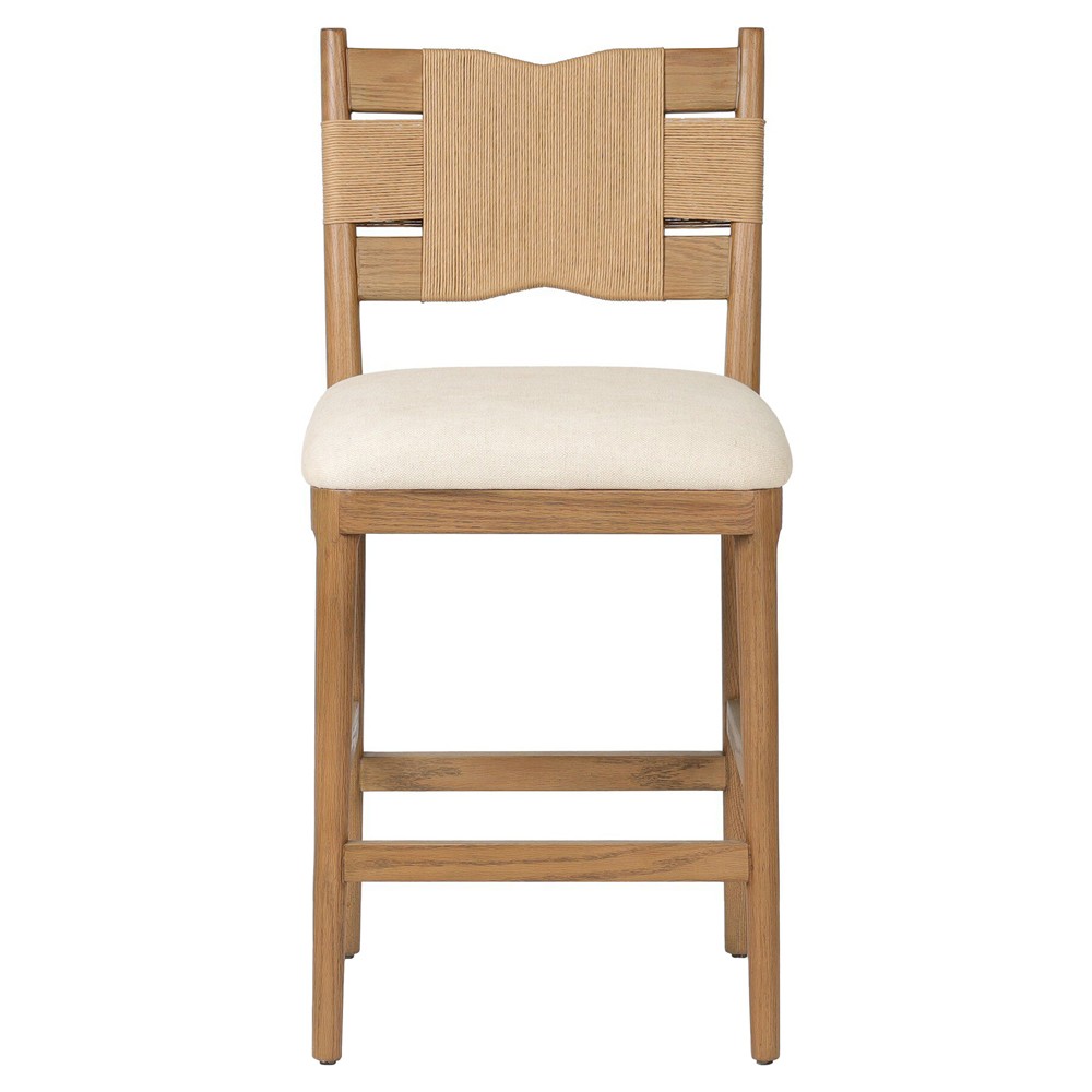 Tova Light Buff Oak Counter Stool|