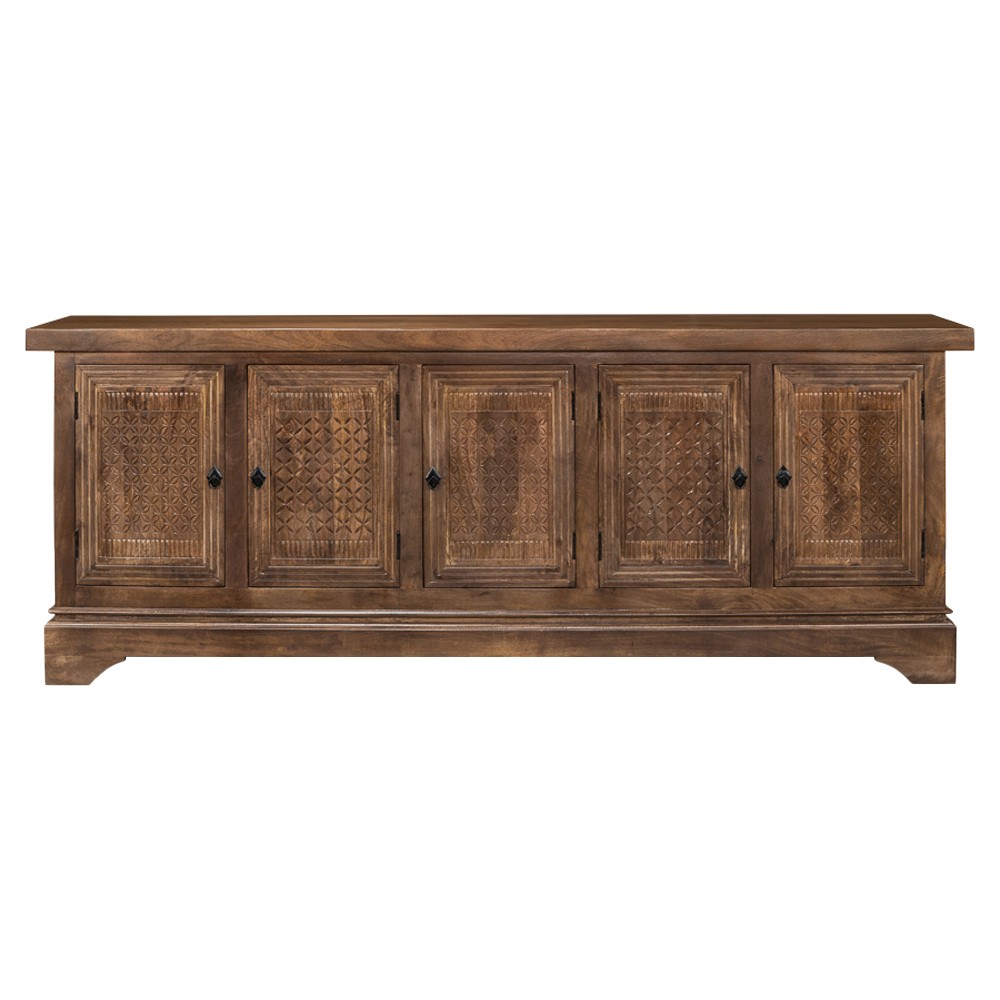 Christopher French Country Brown Mango Wood Sideboard|