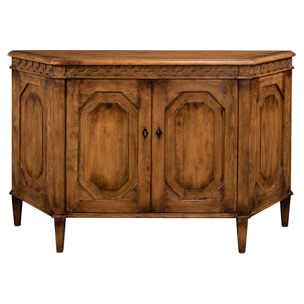 Walker French Country Brown Reclaimed Pine Wood Credenza|