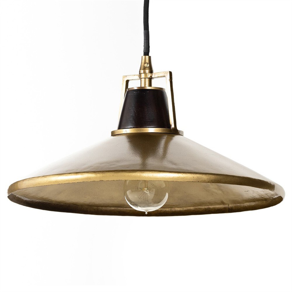 Novak Updated Traditional Antique Brass Iron Single Pendant|