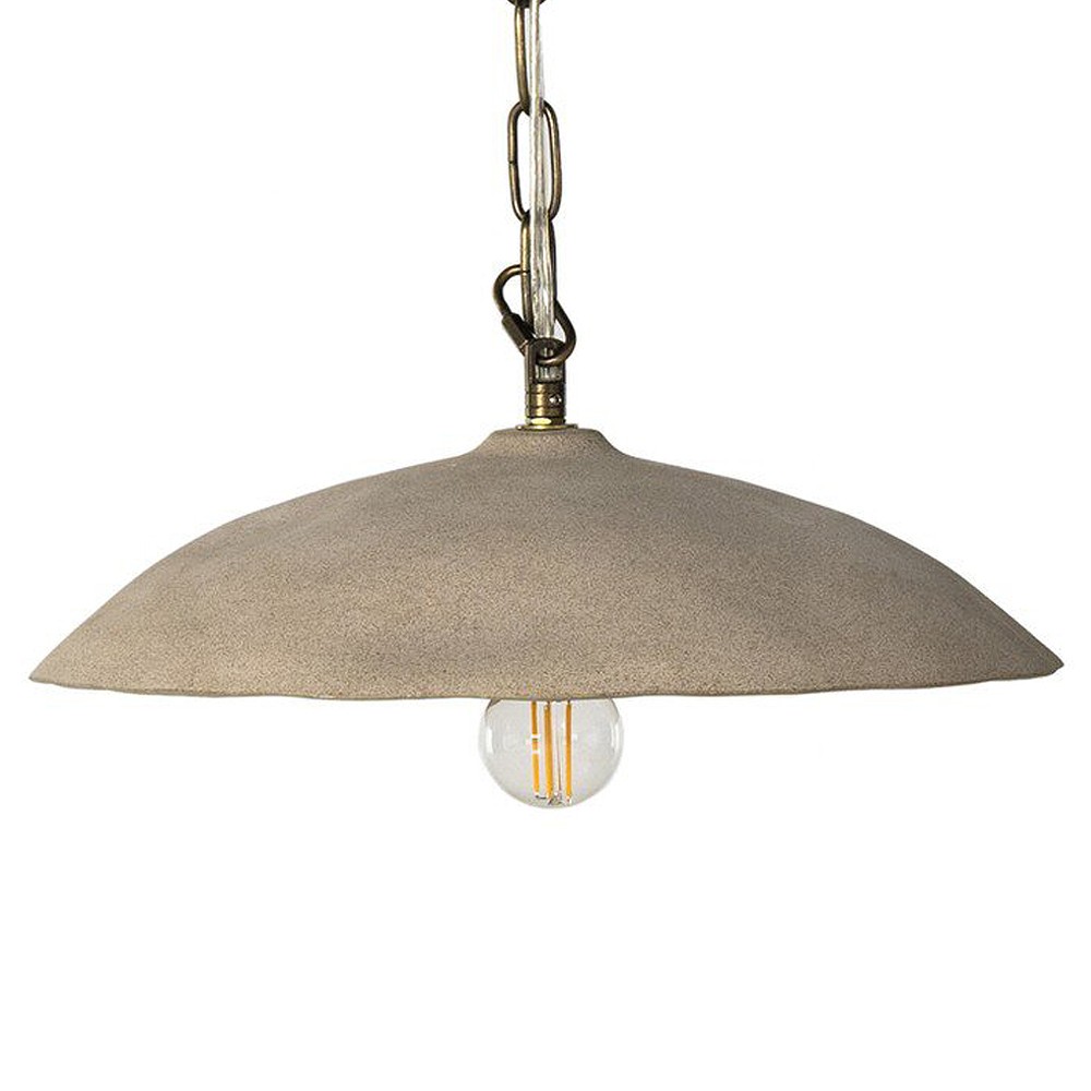 Filomenina Coastal Sand Ceramic Shade Single Pendant|