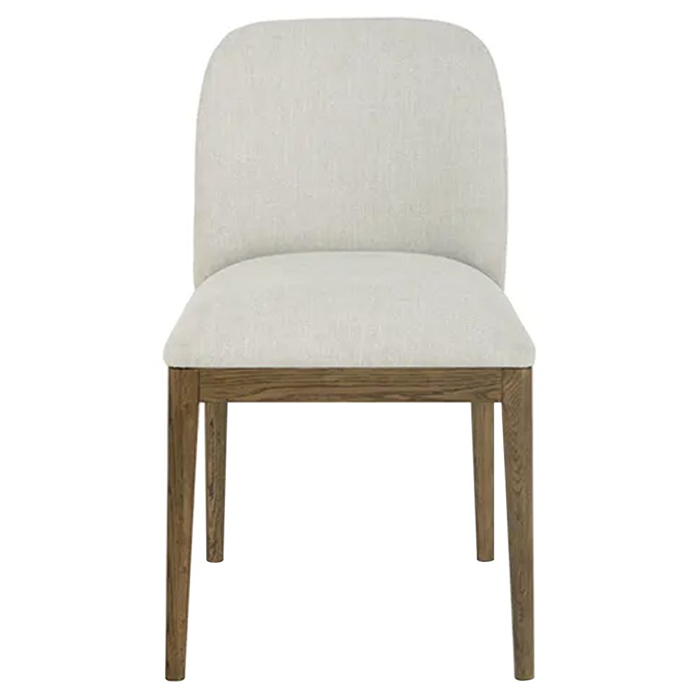 Clia Modern Classic Cream Performance Brown Oak Dining Chair |