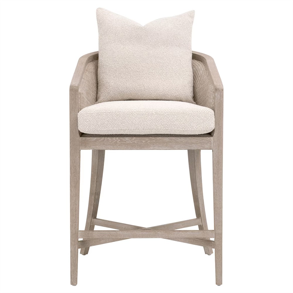 Mason Coastal Beach Cream Performance Grey Oak Counter Stool|