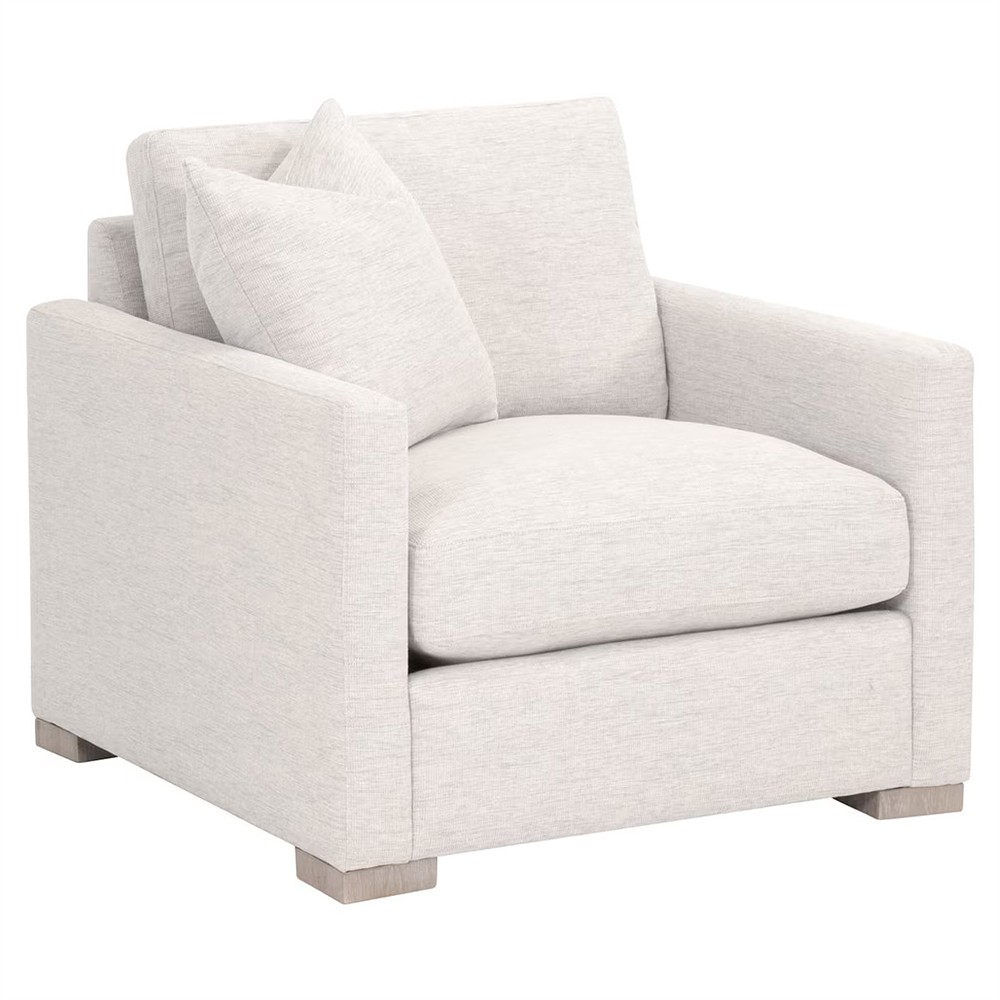 Davis Modern Classic Cream Performance Grey Oak Arm Chair|