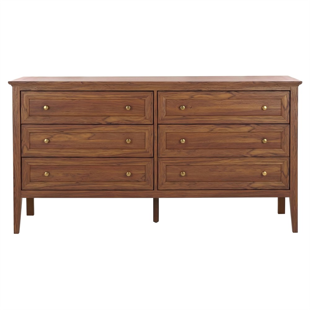 modern dark brown dresser Lennox 65" 8 Drawer Dresser