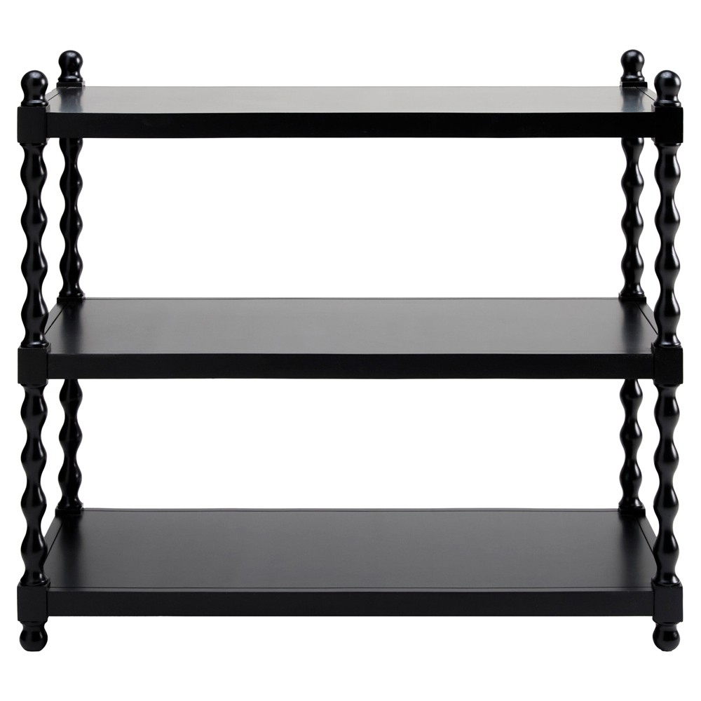 Thalen Updated Traditional Black Wood Spindle Console Table|