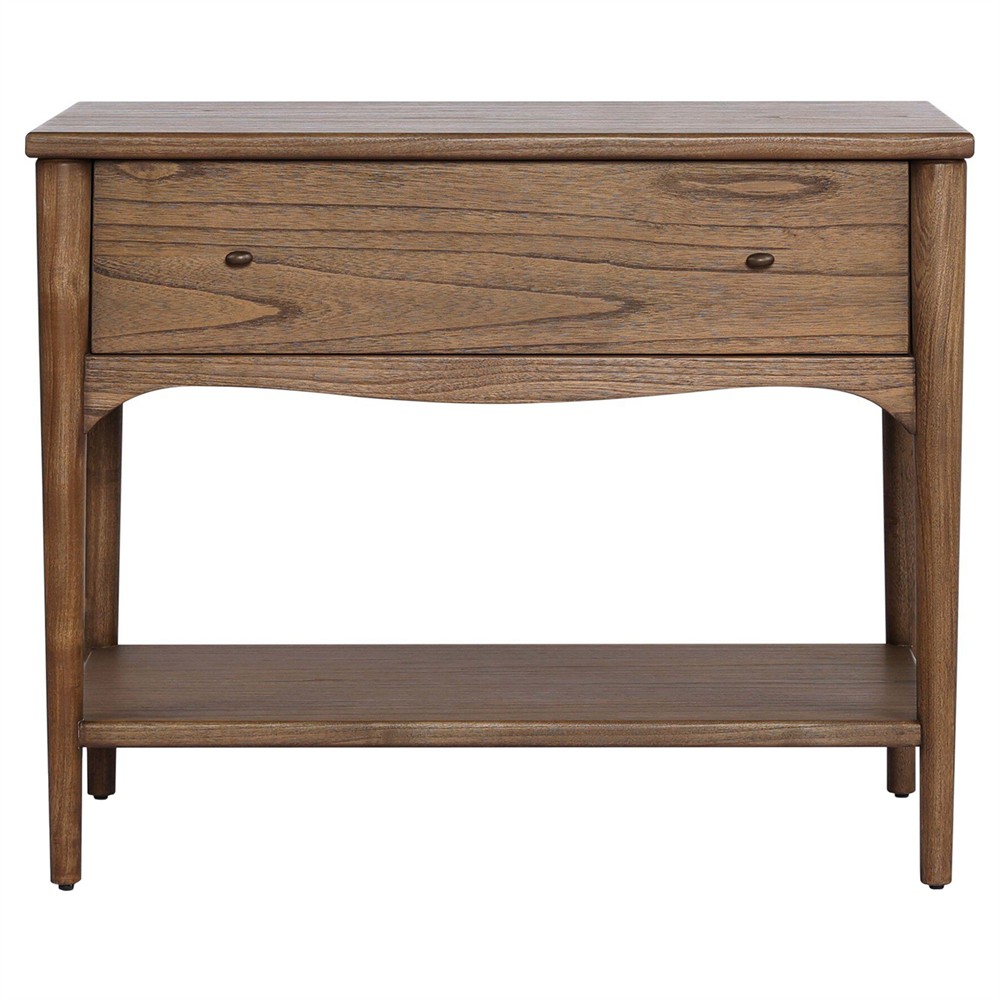 Lizzy Amber Sungkai Veneer Nightstand|