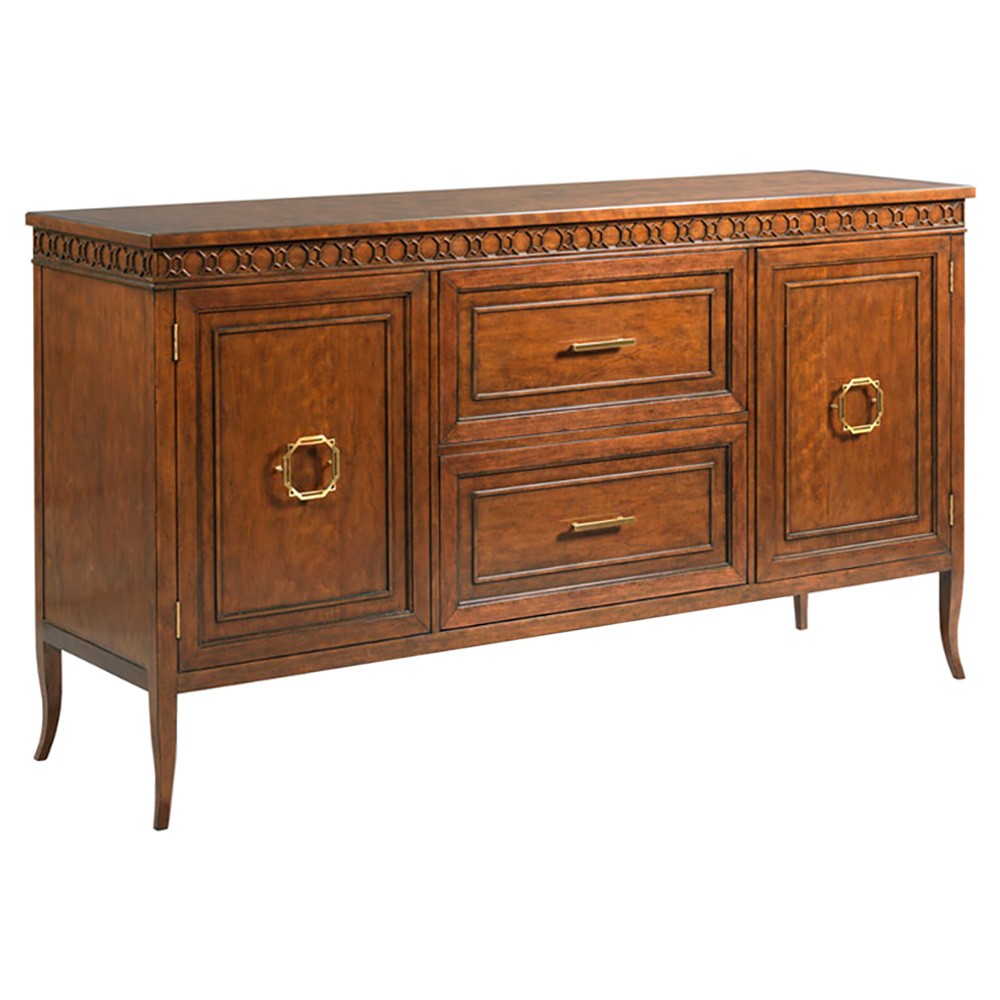 Bailey Updated Traditional Bordeaux Wood Buffet|