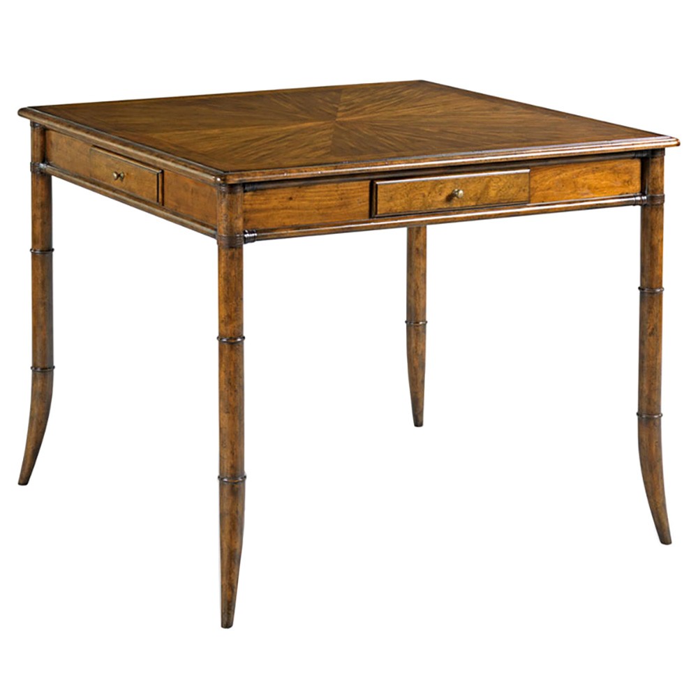 Linwood Updated Traditional Hazelnut Wood Game Table|