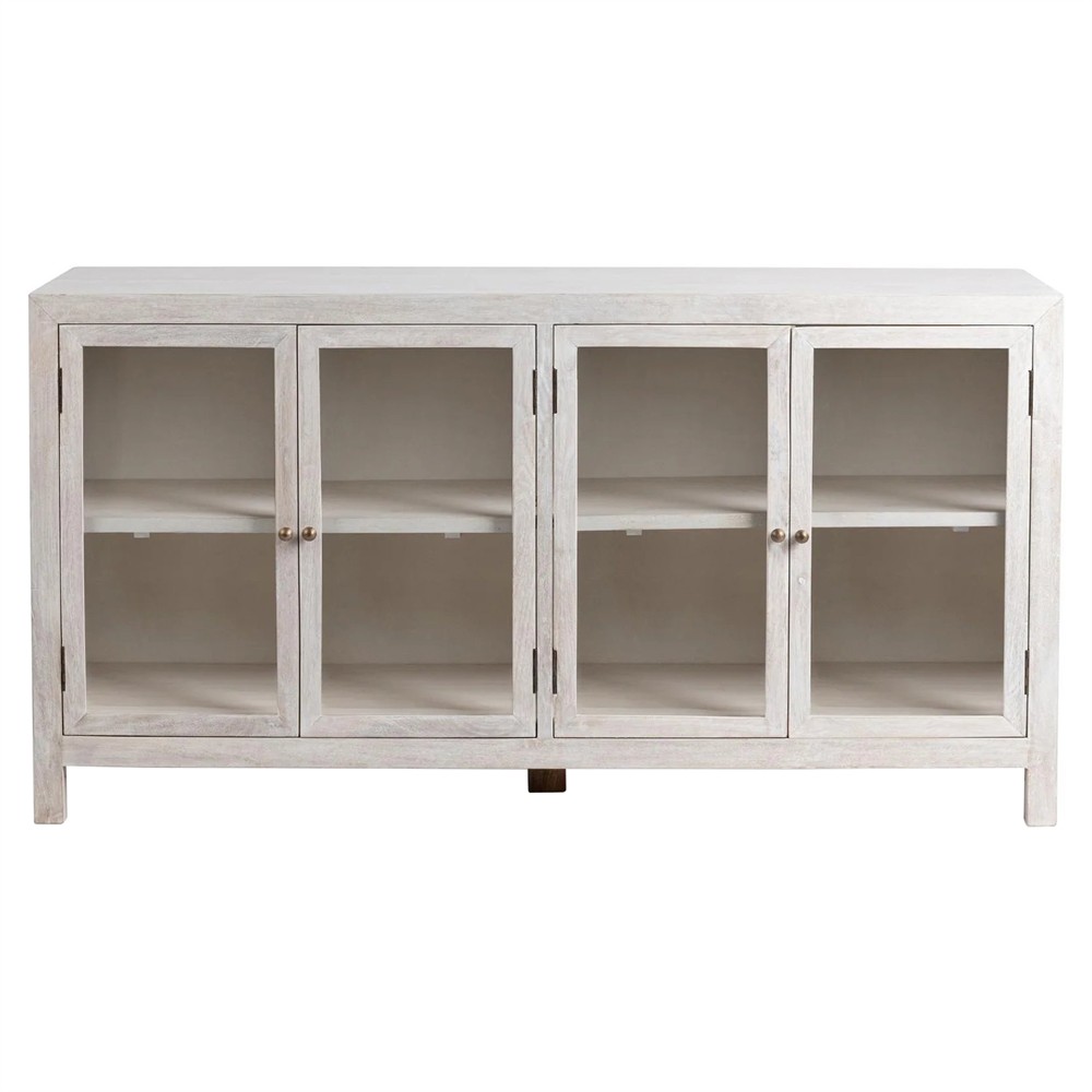 Beatrix Coastal Beach Cream Mango Wood Buffet|