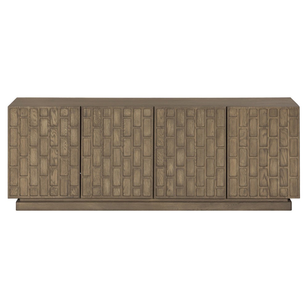 Asbury Rustic Lodge Light Washed Oak Media Console - 72"|