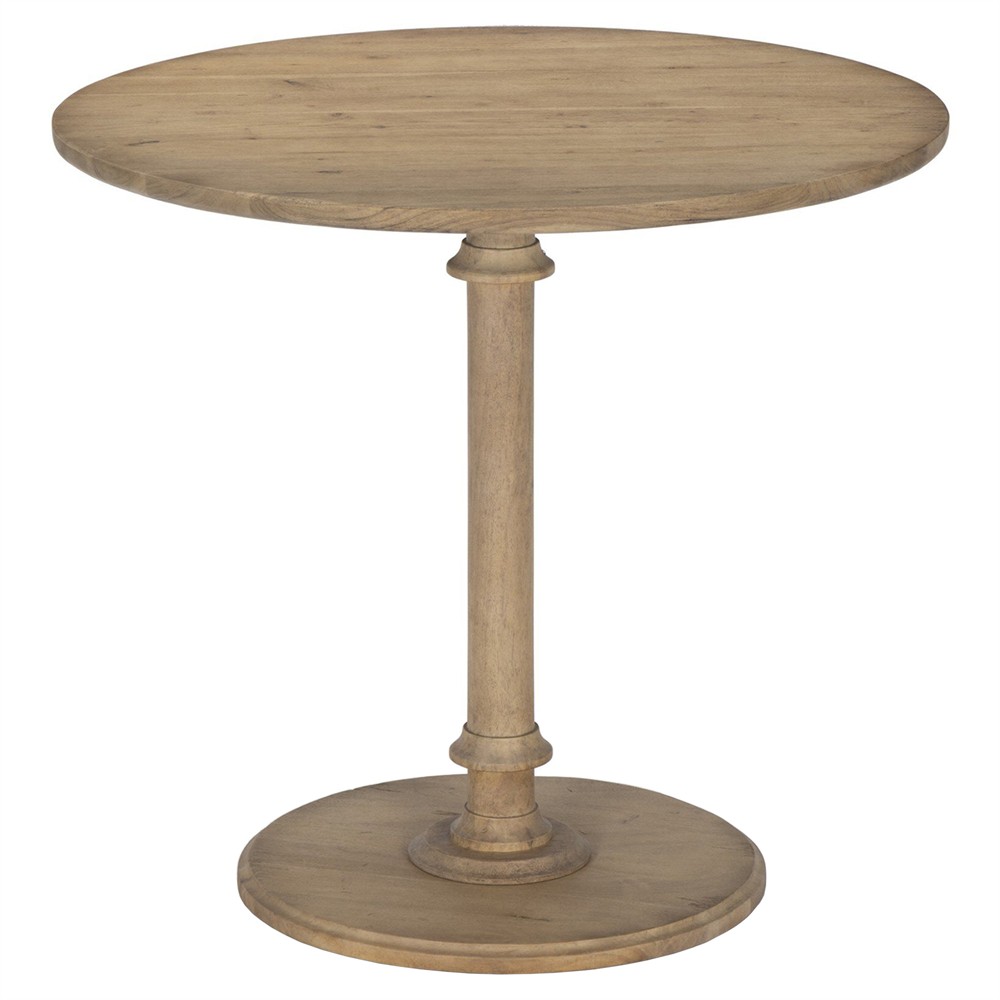 Duke Updated Traditional Light Reclaimed Wood Round Bistro Table - 33"|