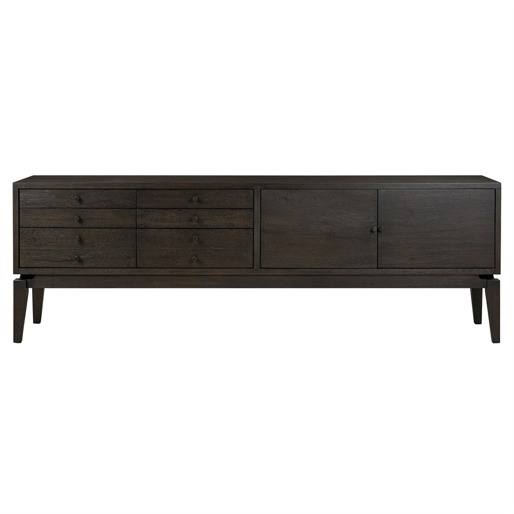 Lalaine Modern Classic Black Oak Media Console - 84"|