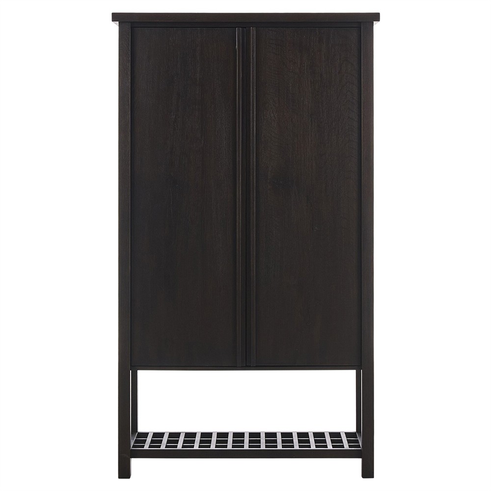 Dalton Rustic Lodge Smoked Black Oak Cabinet|