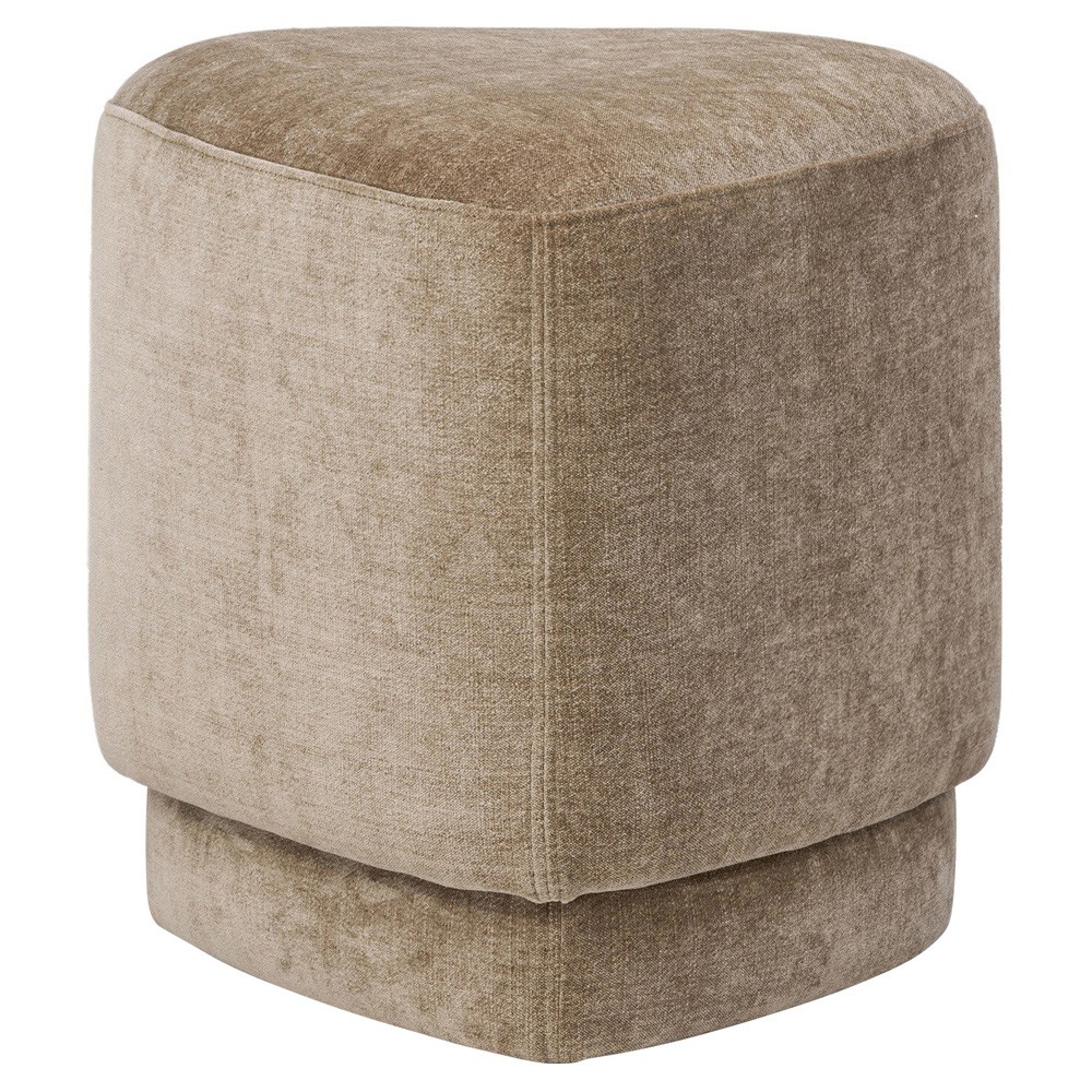 Deenie Modern Classic Brown Velvet Ottoman|