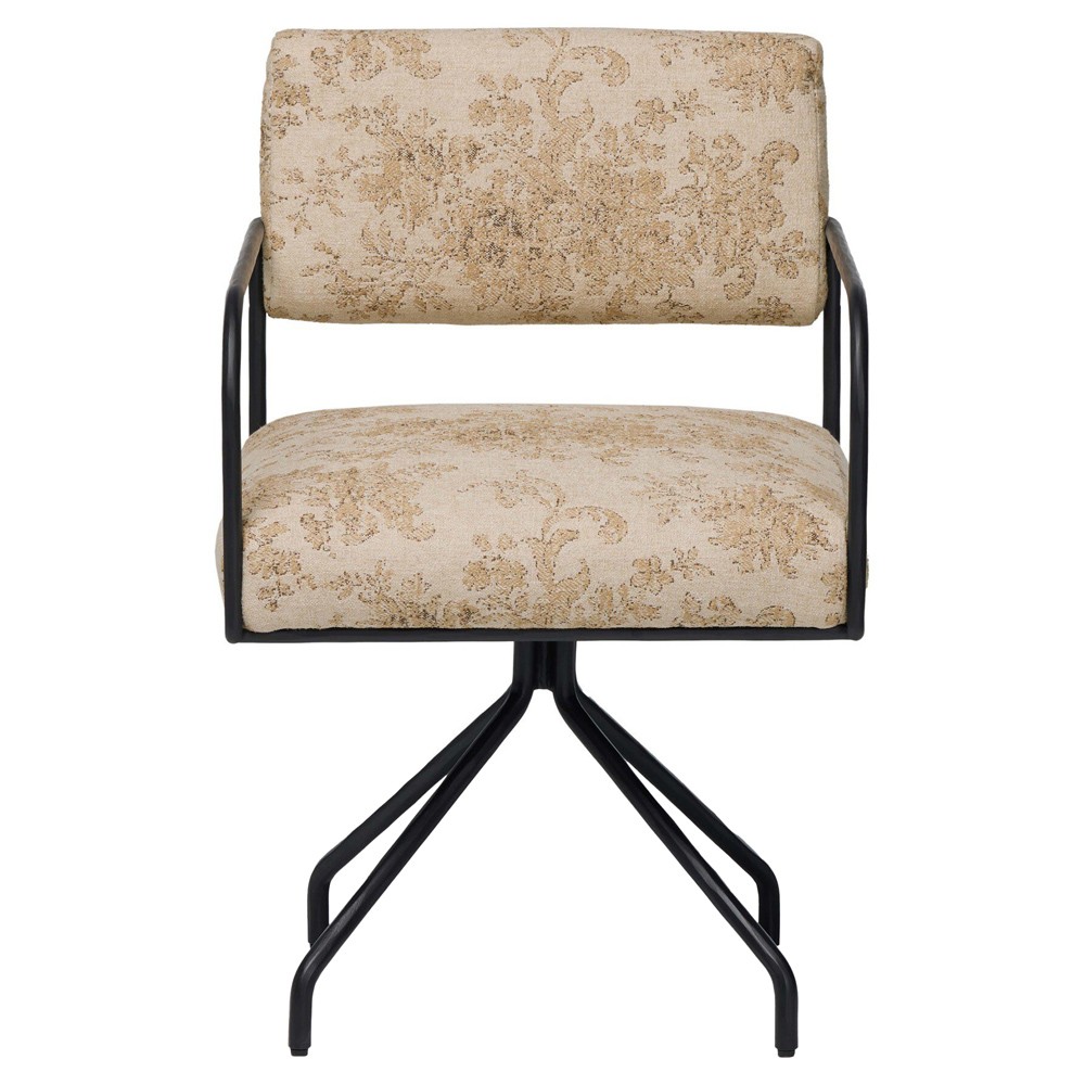 Faryn Modern Classic Beige Printed Office Chair|