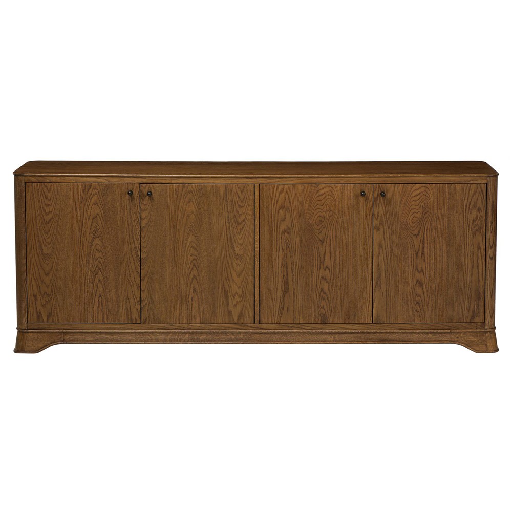 Lydia Rustic Lodge Natural Oak Media Cabinet - 82"|