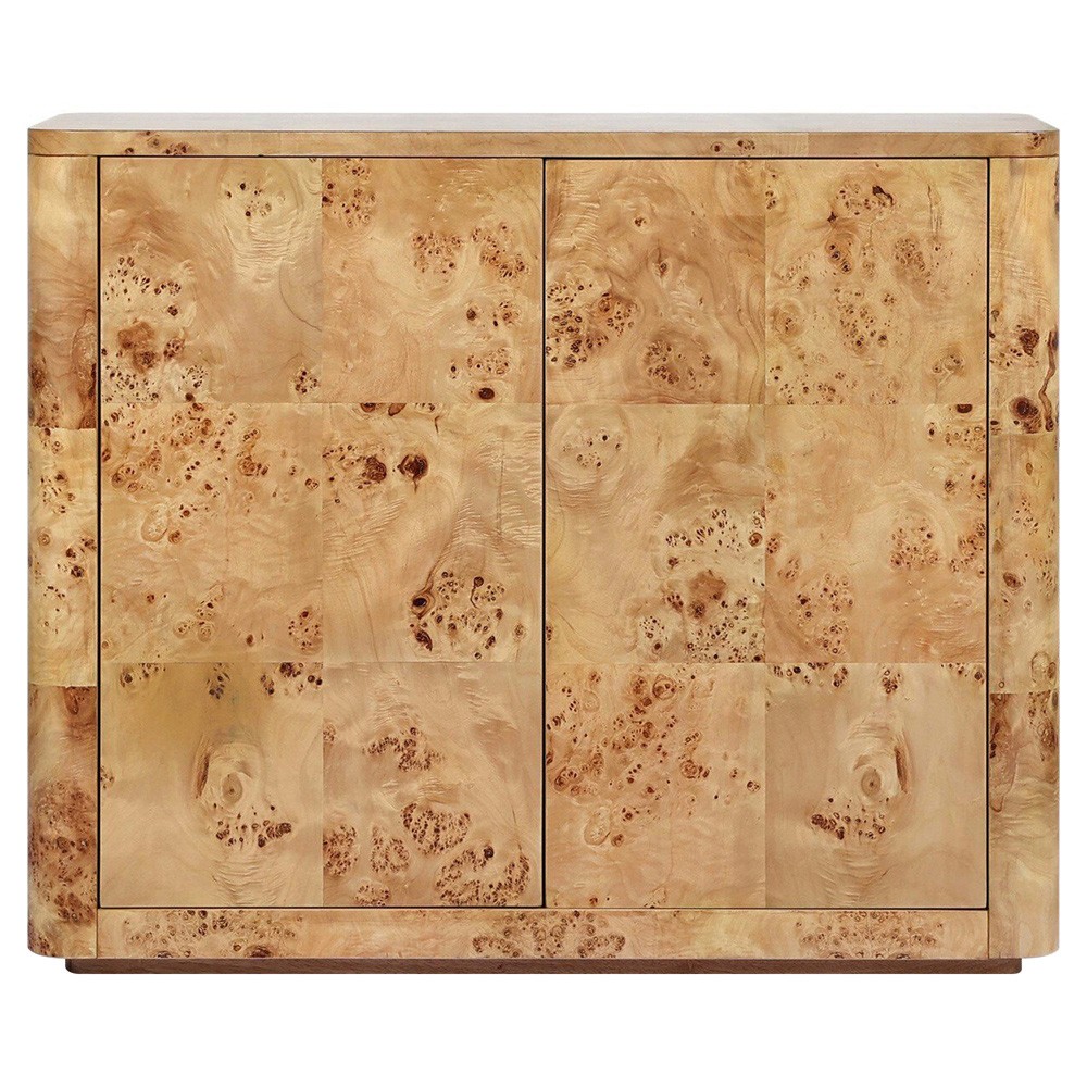Mullins Modern Classic Natural Burl Small Media Cabinet - 42"|