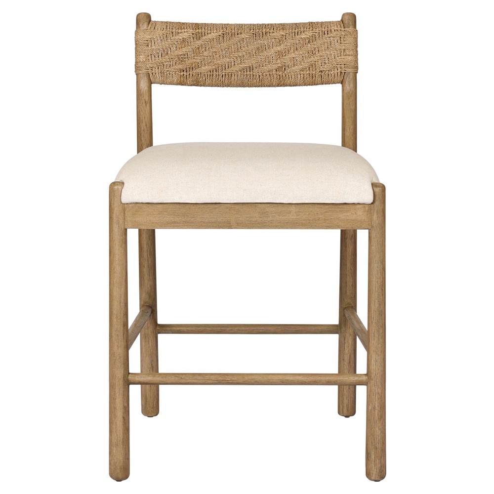 Raynor Coastal Beach Natural Wood Counter Stool|