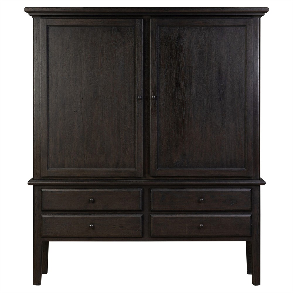 Whitney Rustic Lodge Black Oak Cabinet|