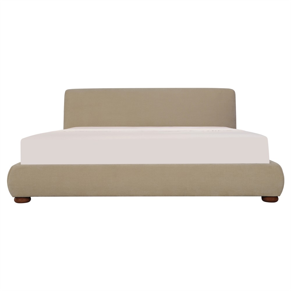 Imran Modern Classic Beige Textured Storage Bed - Queen|